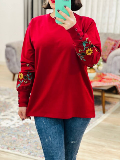 بلوز آستین گلدوزی هدیه