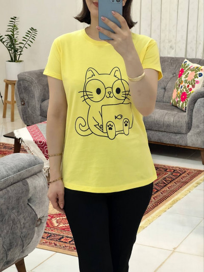 تیشرت گربه و ماهی
