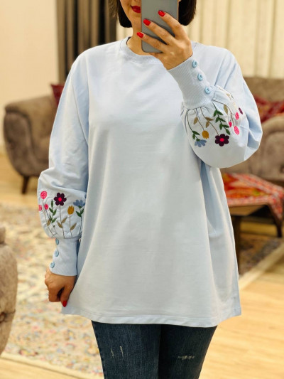 بلوز آستین دکمه نسترن