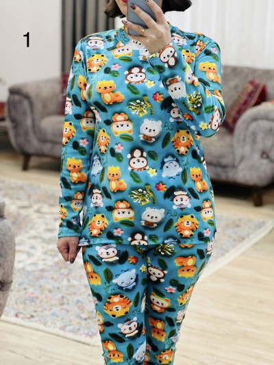 بلوز و شلوار مخمل سه بعدی